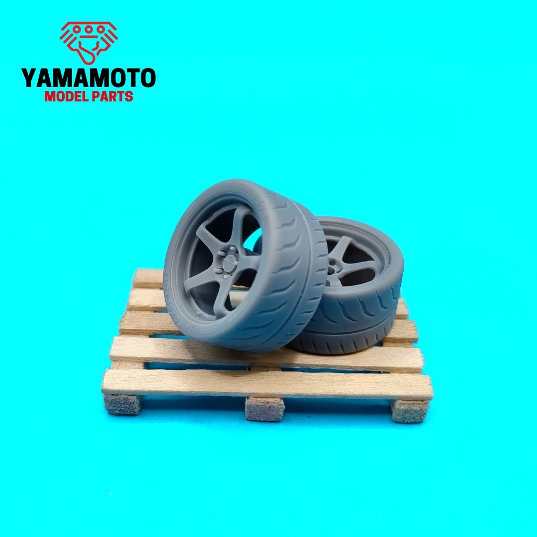 Yamamoto YMPRIM21 Advan Racing GT 4 18&amp;quot; + Tires 1/24 – Bild 3