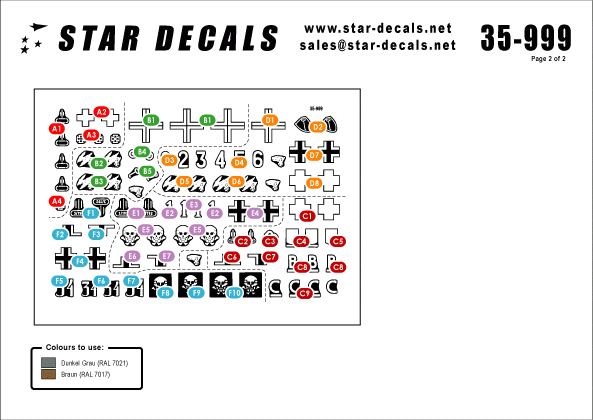 Star Decals 35-999 STURM 1. StuG III Ausf A, C and D 1/35 – image 2