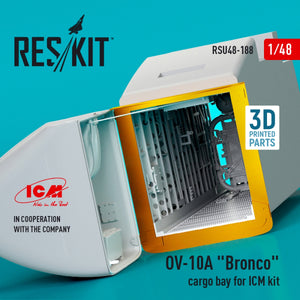 RESKIT RSU48-0188 OV-10A &amp;quot;Bronco&amp;quot; cargo bay for ICM kit (3D Printed) 1/48