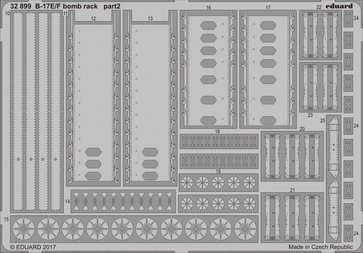 Eduard 32899 B-17E/ F bomb rack 1/32 HK MODELS – image 2