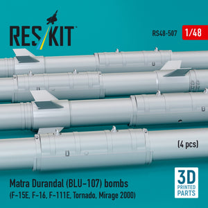 RESKIT RS48-0507 Matra Durandal (BLU-107) bombs (4 pcs) (3D Printed) 1/48