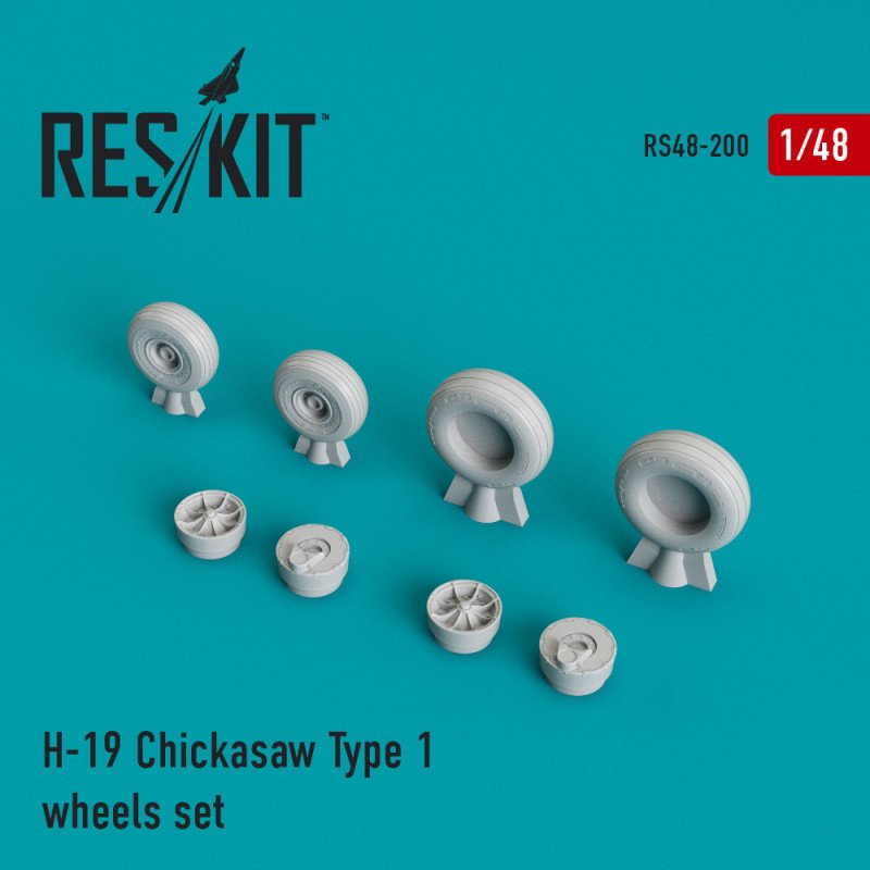 RESKIT RS48-0200 H-19 Chickasaw Type 1 wheels set 1/48