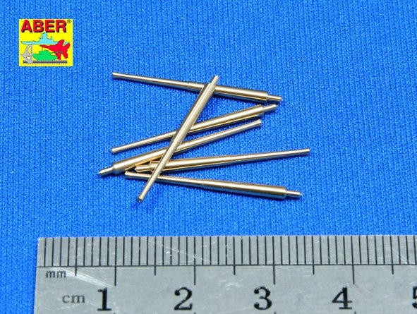 Aber 350L-10 Set of 6 pcs 155 mm barrels for Japanese ships Yamato and Musashi 1/350 – obrázek 2