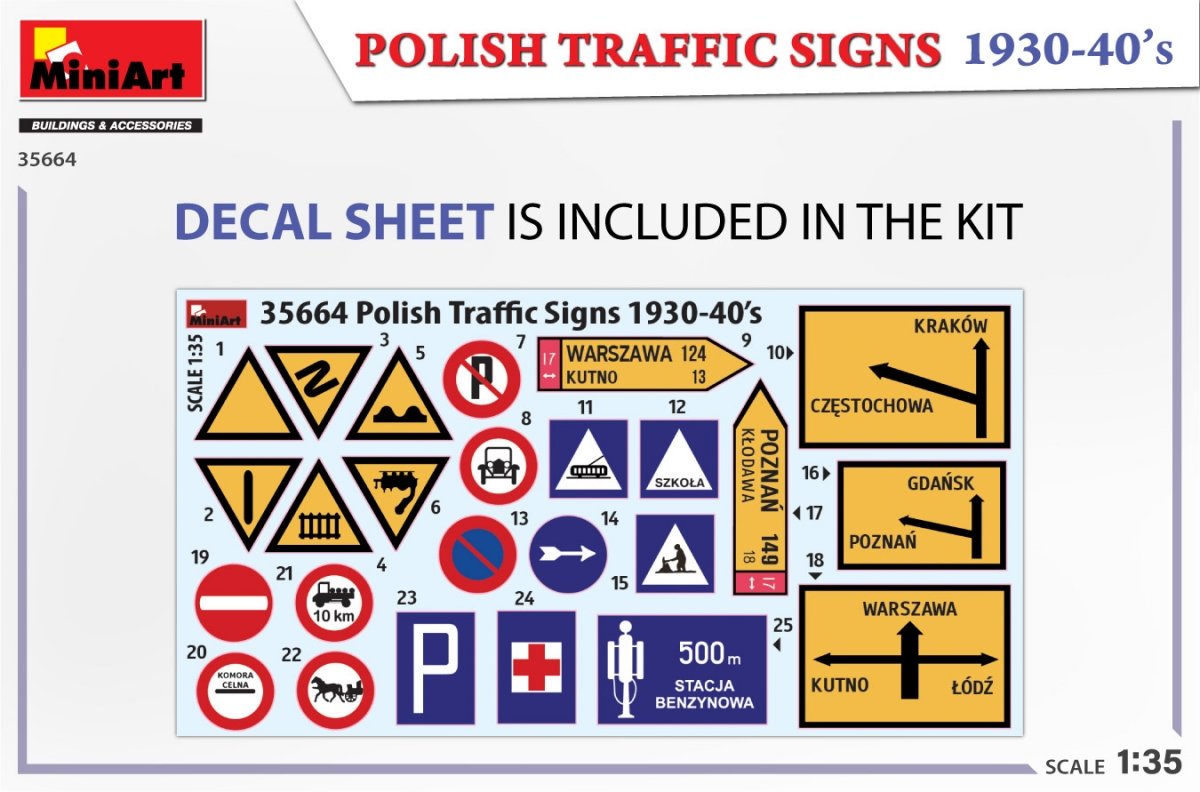 MiniArt 35664 POLISH TRAFFIC SIGNS 1930-40&amp;#39;s 1/35 – image 2