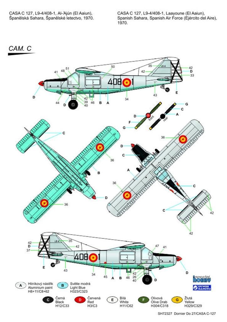 Special Hobby 72327 Dornier Do 27 German, Spanish and Belgian Service 1/72 – imagen 4