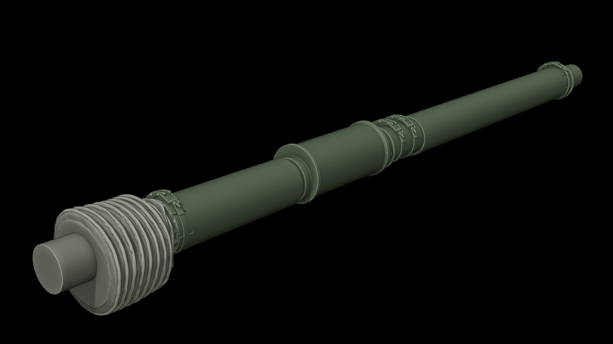 Panzer Art GB35-157 M68 Gun barrel with thermal sleeve for M60A3 and CM-11 “Brave Tiger” 1/35 – immagine 3
