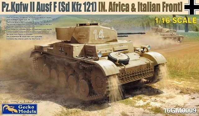 Gecko Models 16GM0009 Pz.kpfw II (Sd.Kfz. 121) Ausf. F (North Africa &amp;amp; Italian Front) 1/16