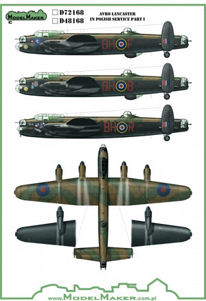 ModelMaker Decals MD48168 Avro Lancaster in Polish service part I 1/48 – Bild 2