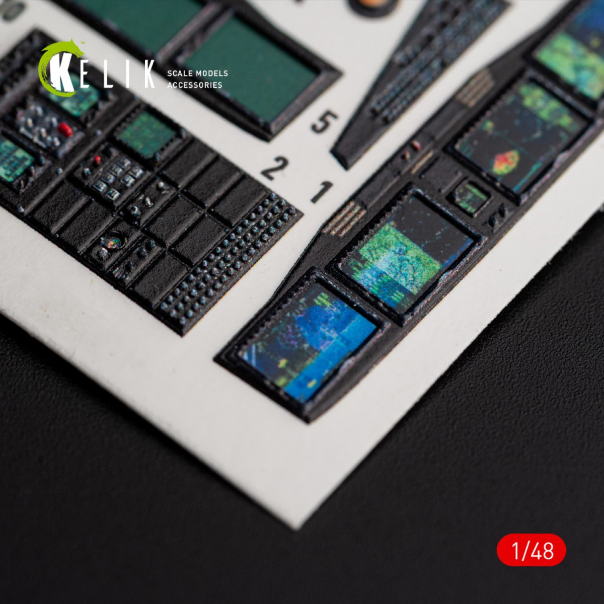 KELIK K48114 UH-60A Black Hawk - Type 2 &amp;quot;Defense Intelligence of Ukraine&amp;quot; interior 3D decals for ICM kit 1/48 – image 7