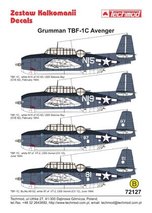 Techmod 72127 - Grumman TBF-1C Avenger 1/72 – image 2