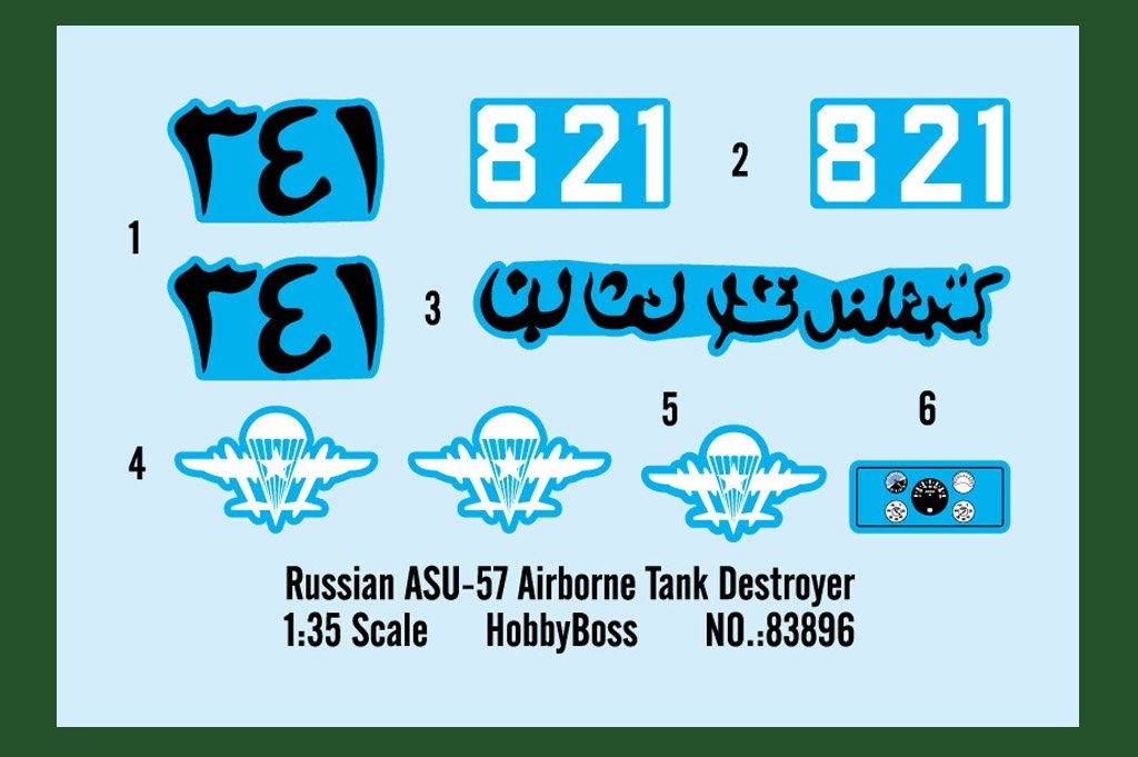 Hobby Boss 83896 Russian ASU-57 Airborne Tank Destroyer 1/35 – obrázek 3