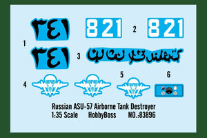 Hobby Boss 83896 Russian ASU-57 Airborne Tank Destroyer 1/35 – obrázek 3
