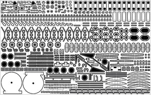 Pontos 22002F1 USS BB-63 Missouri 1945 Detail Up Set (Without wooden deck) 1/200 – imagen 7