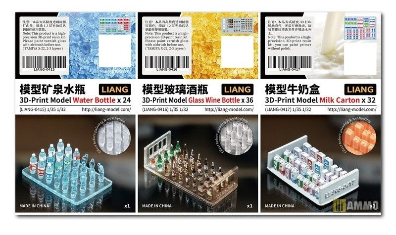 Liang 0416 3D-Print Model Glass Wine Bottle x 36 1/32 1/35 – Bild 5