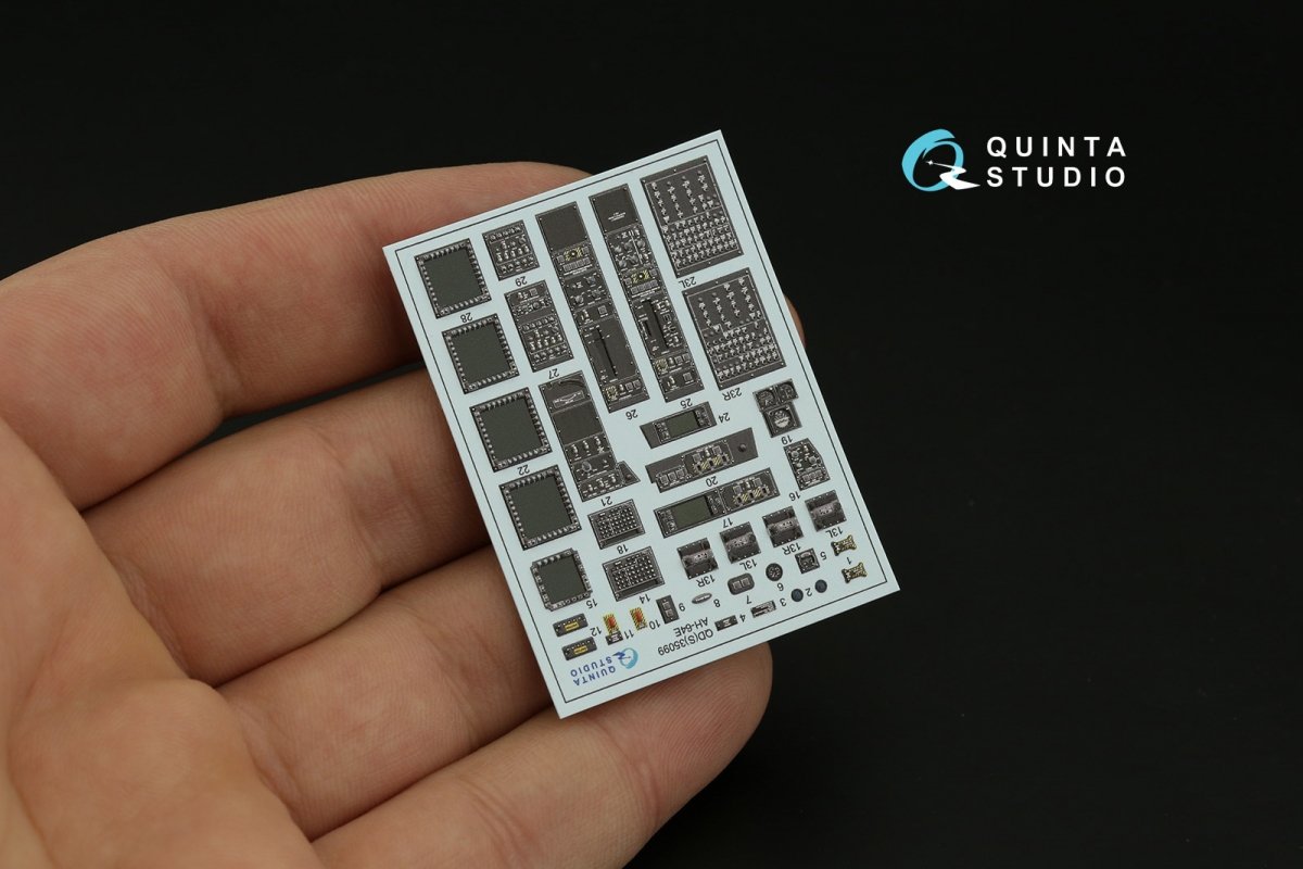 Quinta Studio QDS-35099 AH-64E 3D-Printed &amp;amp; colored Interior on decal paper (Takom) (Small version) 1/35 – image 9