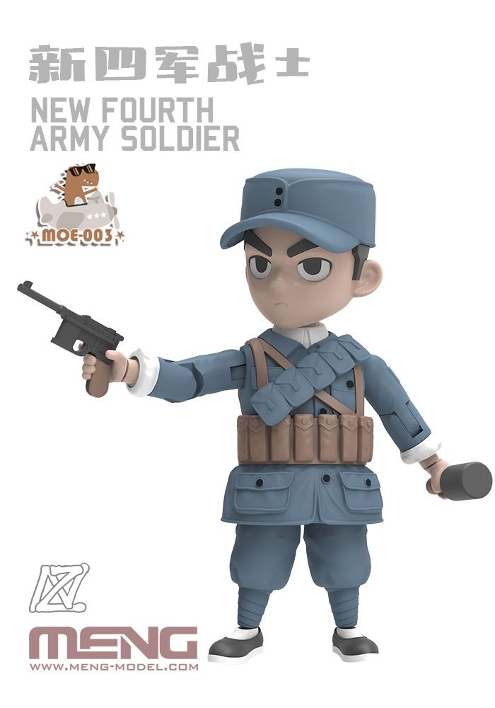 Meng Model MOE-003 New Fourth Army Soldier 100mm – obrázek 3