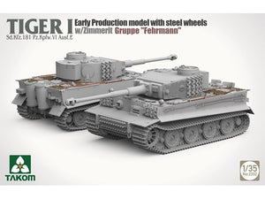 Takom 2202 Tiger I Sd.Kfz.181 Pz.Kpfw.VI Ausf.E - Early-Production Model With Steel Wheels And Zimmerit, Gruppe &amp;#39;Fehrmann&amp;#39; 1/35 – image 2