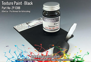 Zero Paints ZP-1388 Black Textured Paint - 60ml (Engines, Interiors etc)