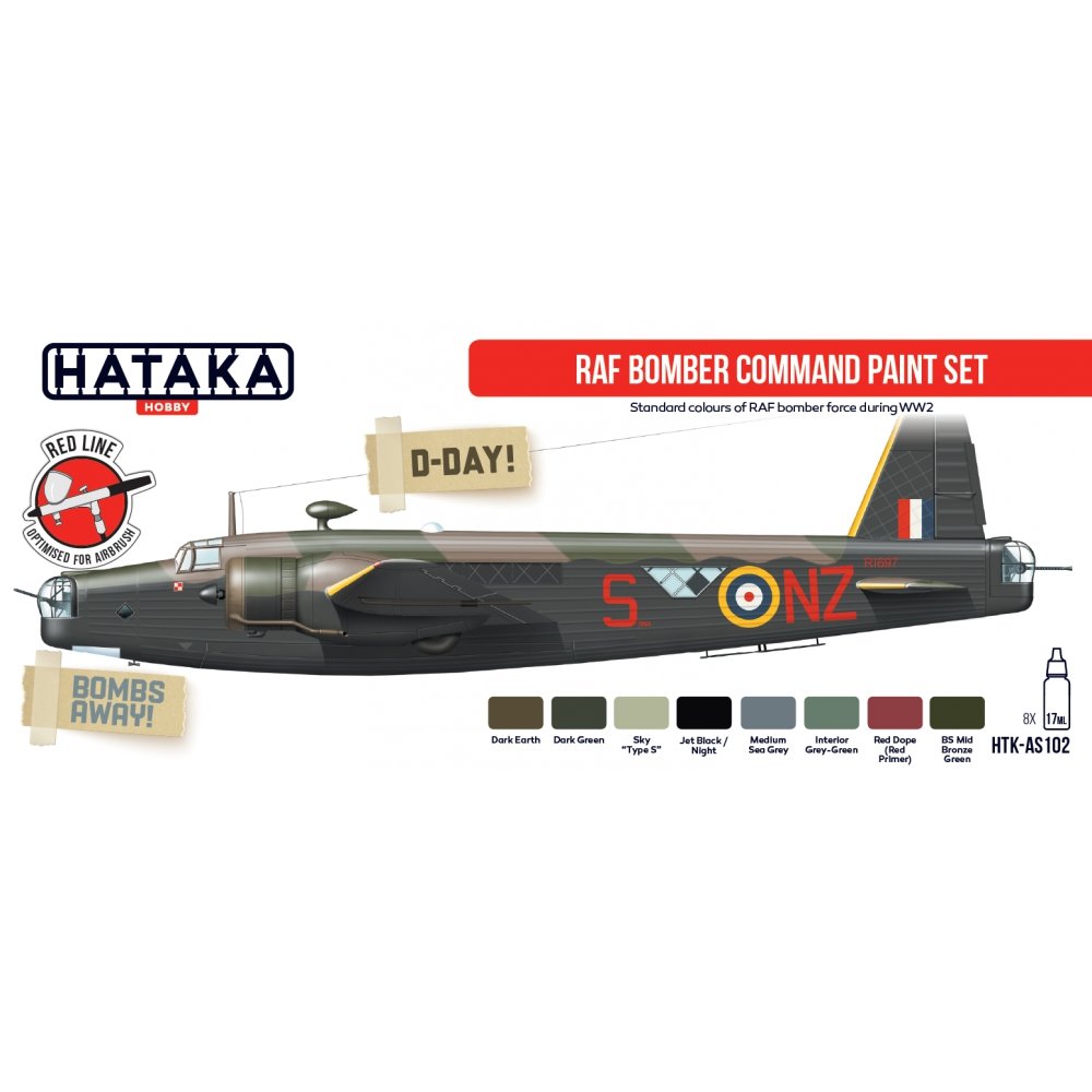 Hataka HTK-AS102 RAF Bomber Command paint set (8x17ml) – image 2