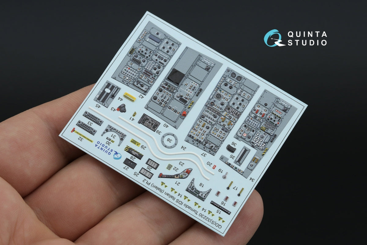 Quinta Studio QD+32230 Tornado IDS Italian 3D-Printed &amp;amp; colored Interior on decal paper (Italeri) (with 3D-printed resin parts) 1/32 – image 8