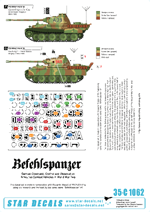 Star Decals 35-C1062 Befehlspanzer # 6 1/35 – zdjęcie 2