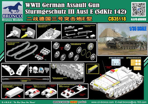 Bronco CB35118 WWII German Assault Gun Sturmgeschutz III Ausf E (SdKfz 142) 1/35 – obrázek 2