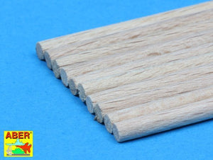 Aber WR3 Wood round rods 3.00 mm length 250 mm x 10 pcs. – image 4