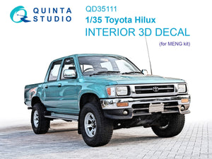 Quinta Studio QD35111 Toyota Hilux 3D-Printed &amp;amp; colored Interior on decal paper (MENG) 1/35