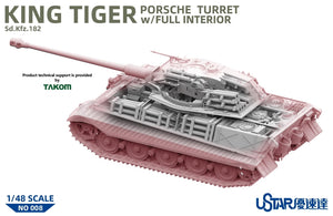 Suyata NO-008 King Tiger Porsche Turret With Full Interior 1/48 – Bild 5