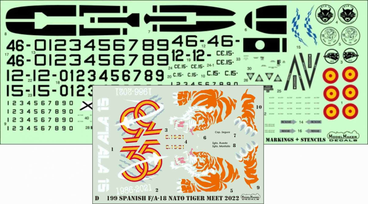 ModelMaker Decals D48199 Spanish F/A-18 NATO Tiger Meet 2022 1/48 – image 2