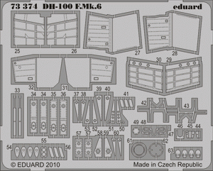 Eduard 73374 DH-100 F. Mk.6 1/72 AMODEL – obrázek 2