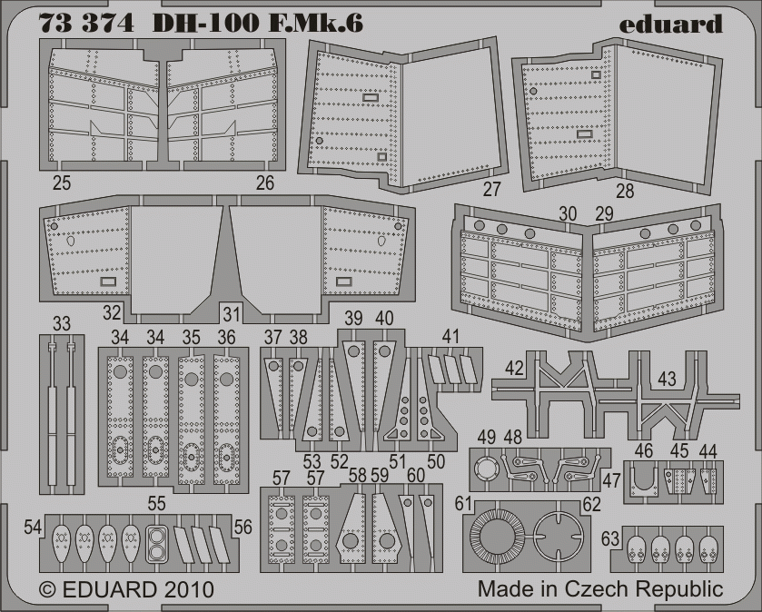 Eduard 73374 DH-100 F. Mk.6 1/72 AMODEL – obrázek 2