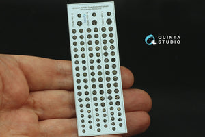 Quinta Studio QD32243 US WWII Cockpit instrument gauges without bezels 3D-Printed &amp;amp; colored Interior on decal paper (All Kits) 1/32 – image 4