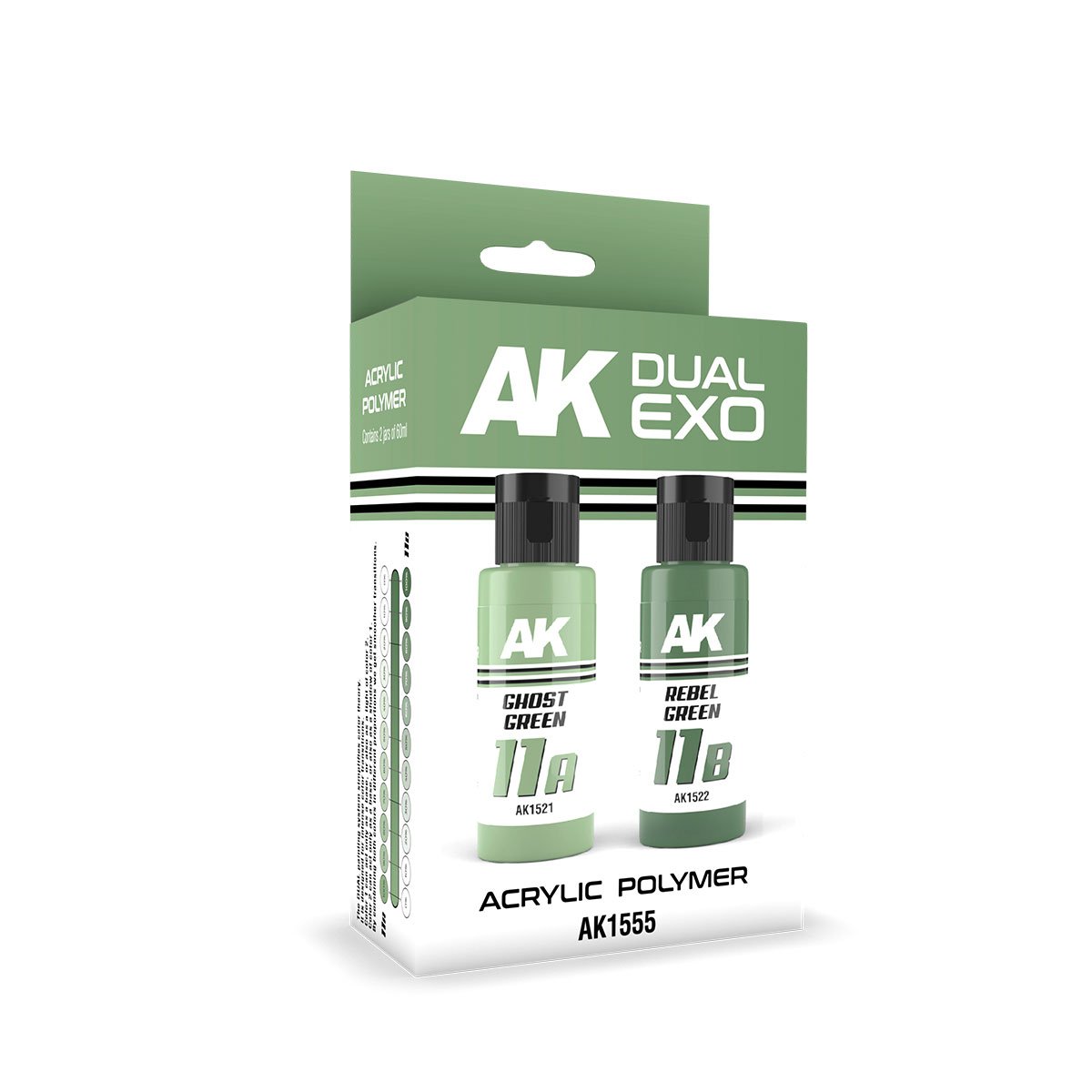 AK Interactive AK1555 DUAL EXO SET 11 – 11A GREEN FANTÔME &amp; 11B GREEN REBEL
