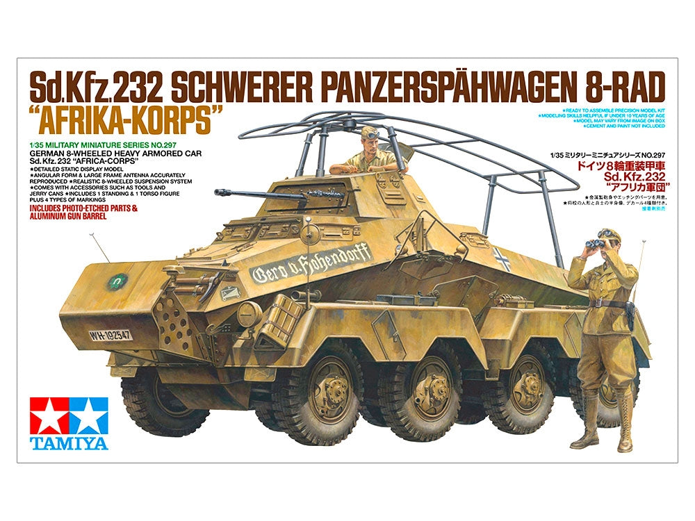 Tamiya 35297 German 8-Wheeled Heavy Armored Car Sd.Kfz.232 &amp;quot;Africa-Corps&amp;quot; 1/35 – image 2