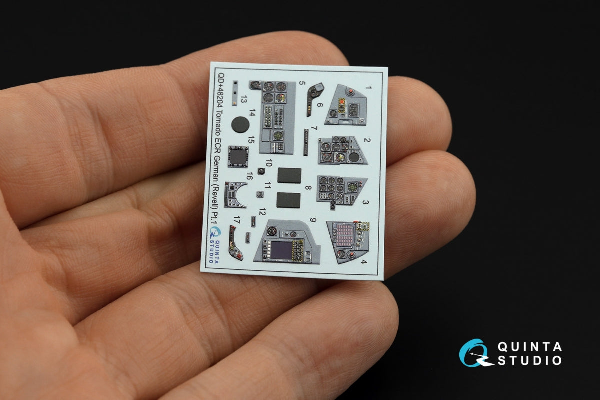 Quinta Studio QDS+48204 Tornado ECR German 3D-Printed &amp;amp; colored Interior on decal paper (Revell) (small version) (with 3D-printed resin parts) 1/48 – image 3
