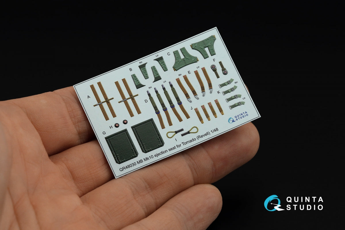 Quinta Studio QD+48262 Tornado IDS Italian 3D-Printed &amp;amp; colored Interior on decal paper (Revell) (with 3D-printed resin parts) 1/48 – Bild 11