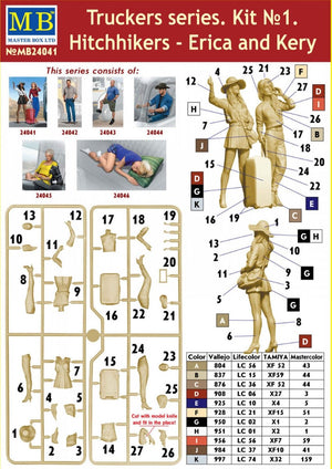 Master Box 24041 Truckers series. Hitchhikers, Erica and Kery 1/24 – image 2