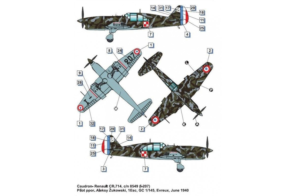 Dora Wings 48047 Caudron -Renault CR.714C.1 (early) 1/48 – obrázek 4