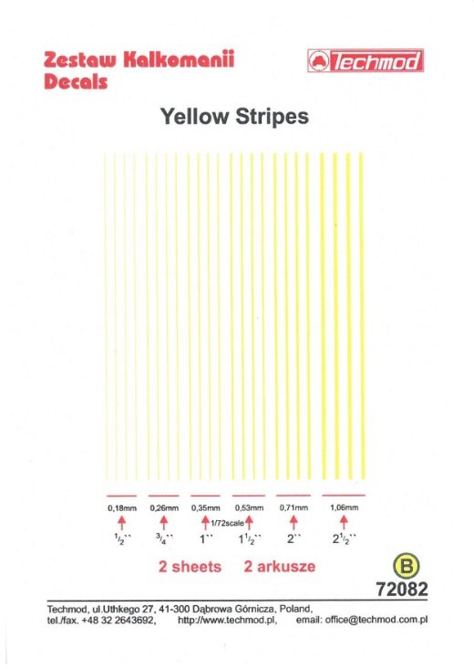 Techmod 72082 Yellow Stripes 1/72 – Bild 2