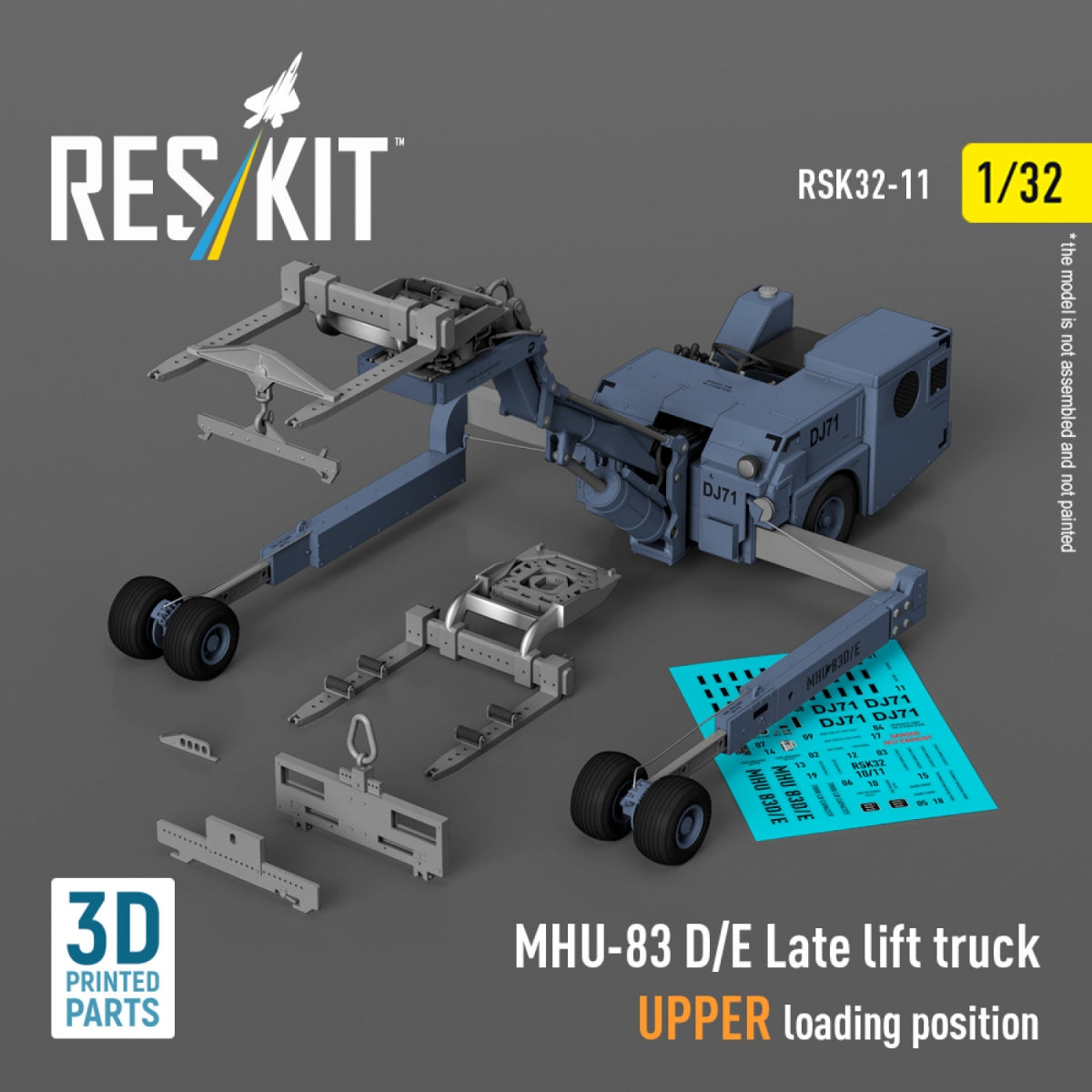 RESKIT RSK32-0011 MHU-83 D/E Late lift truck UPPER loading position (3D Printed model kit) 1/32 – image 4