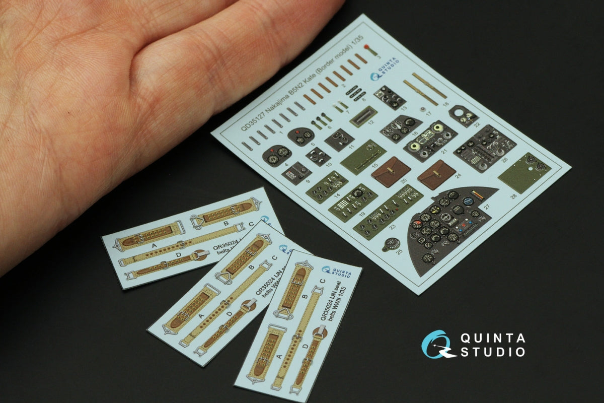 Quinta Studio QD35127 Nakajima B5N2 Kate 3D-Printed colored Interior on decal paper (Border Model) 1/35 – image 5