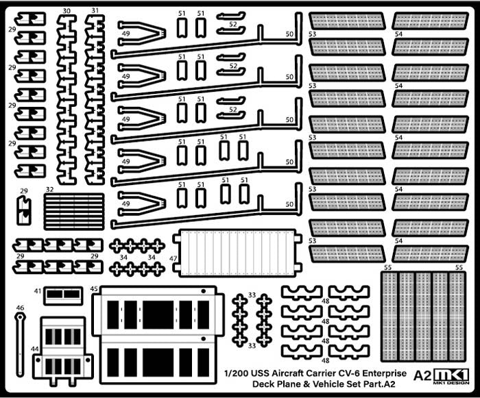 MK1 Design MS-20018 WW II USS DECK PLANE SET for CV-6 Enterprise 1/200 – Bild 4
