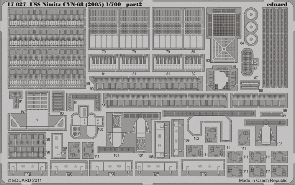 Eduard 17027 USS Nimitz CVN-68 (2005) TRUMPETER 1/700 – image 2