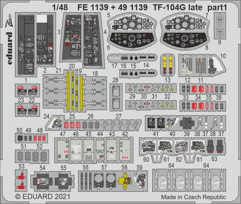 Eduard 491139 TF-104G, en retard pour Kinetic Model 1/48