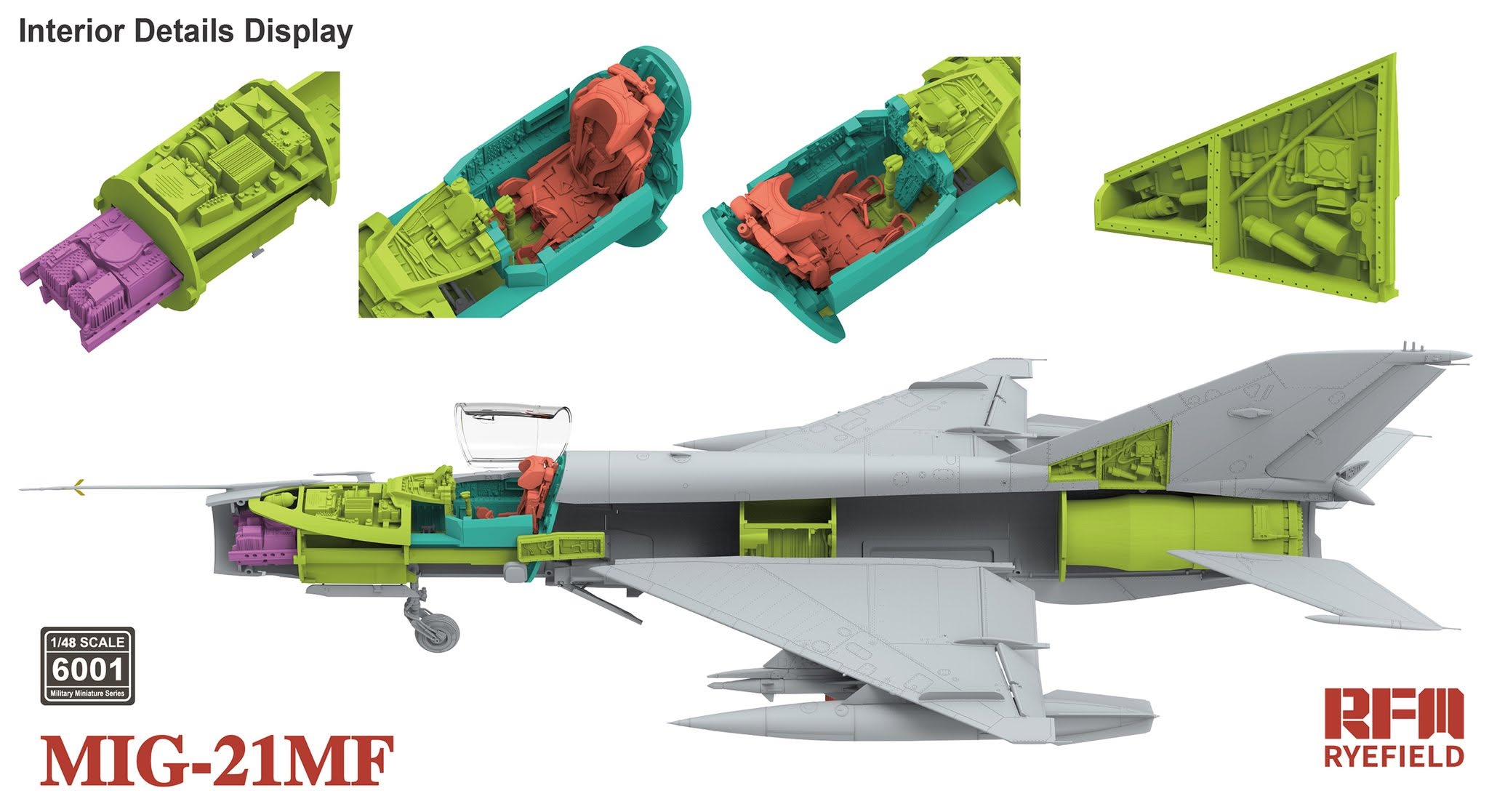 Rye Field Model 6001 MIG-21MF 1/48 – obrázek 4