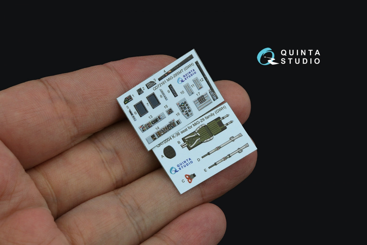 Quinta Studio QD72161 MiG-29SMT 3D-Printed &amp;amp; colored Interior on decal paper (GWH) 1/72 – Bild 4