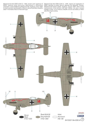 Special Hobby 72221 Messerschmitt Me 209V-4 1/72 – obrázek 3