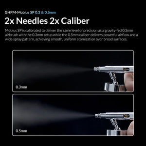 Gaahleri 43004 Premium Series GHPM-Mobius SP 0,3 &amp; 0,5 mm Airbrush