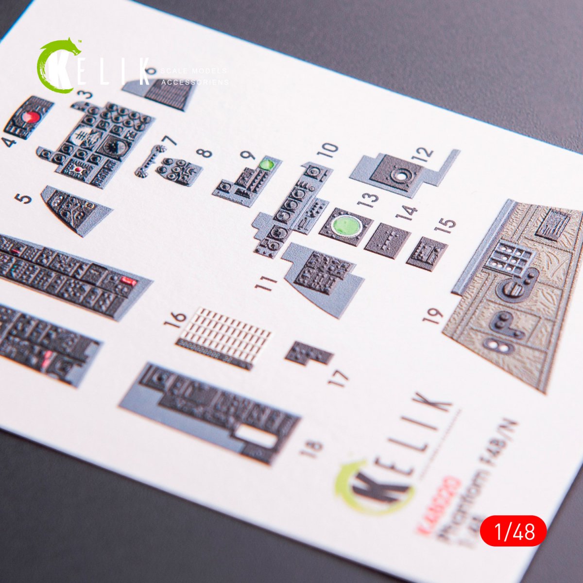 KELIK K48020 F-4B/N INTERIOR 3D DECALS FOR ACADEMY KIT 1/48 – image 2